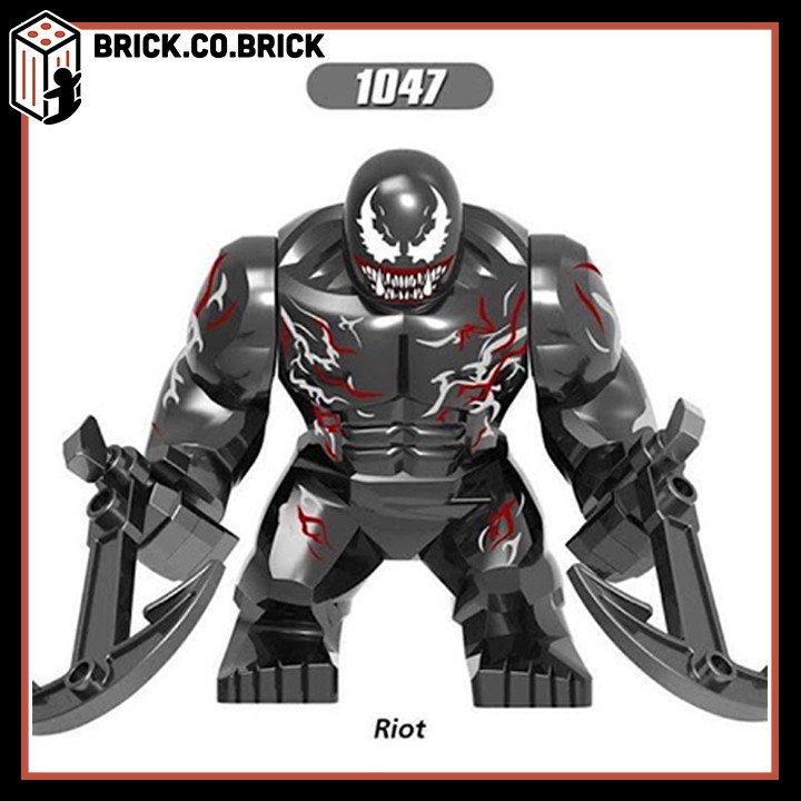 Lego Quái Vật Bigfig Marvel Lắp ráp Siêu anh hùng phản diện Mô hình Super Hero Anti Venom Kilowog Riot X891