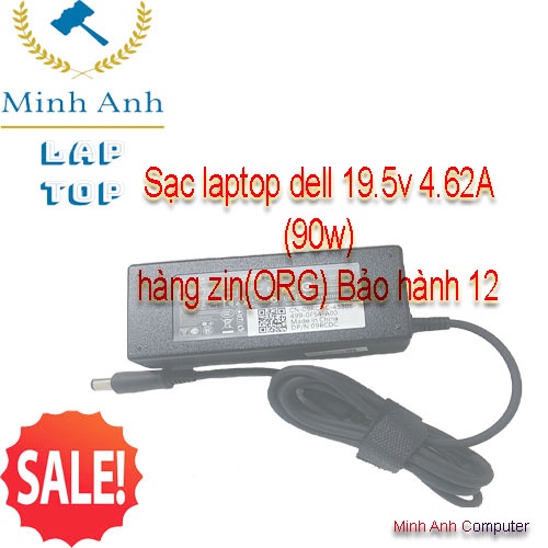 (Hàng ORG) Sạc laptop dell 19.5v 4.62A (90W) chân kim to dùng cho dell 3543 3540 6440 3558 6540 7450 7240 7440 7250