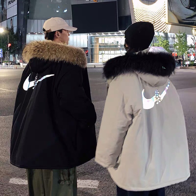 Áo khoác phao oversize dáng rộng mũ lông Unisex nam nữ Ulzzang siêu ấm siêu chất ❤️
