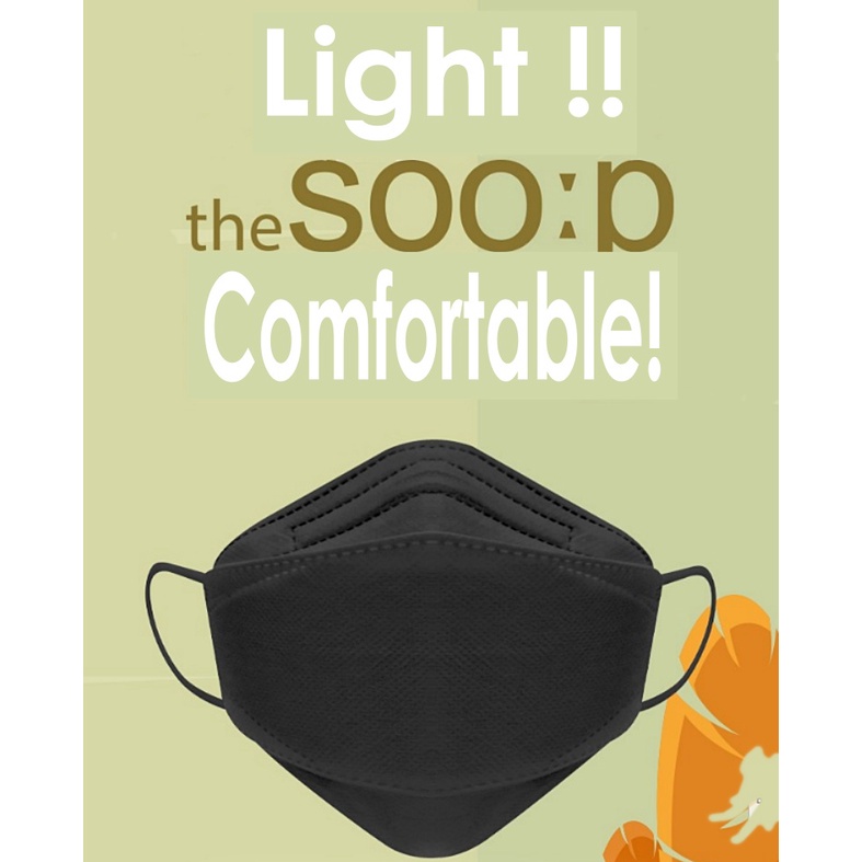 Khẩu Trang Hàn Quốc Kh U Trang Qu C / The Soop Black / Kf94 / 3D 4 Lớp Dành Cho Người Lớn