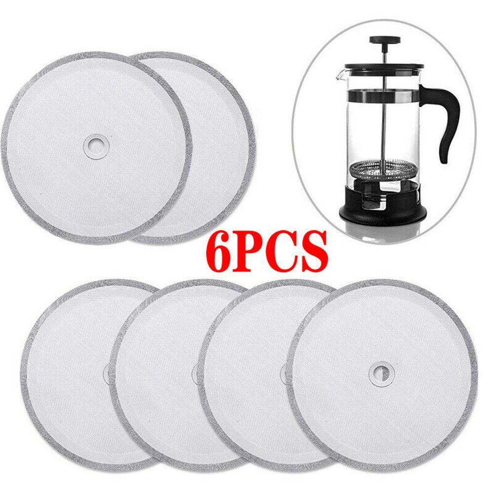 YOLA Set 6 Dụng Cụ Lọc Trà / Cà Phê Dạng Nhấn Bằng Thép Không Gỉ Tiện Dụng