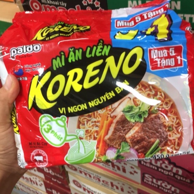 Trợ giá mì KORENO ĂN LIỀN ( bịch 6 gói 75g)