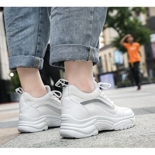 Giày thể thao độn đế vạch sóng đế 6 cm D293350 kẻ vạch nhũ siêu xinh siêu thoáng mã hot (Video thật) | BigBuy360 - bigbuy360.vn