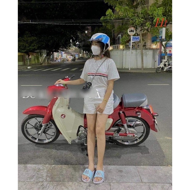 Áo phông sọc ngang Thom xanh đỏ H2A764