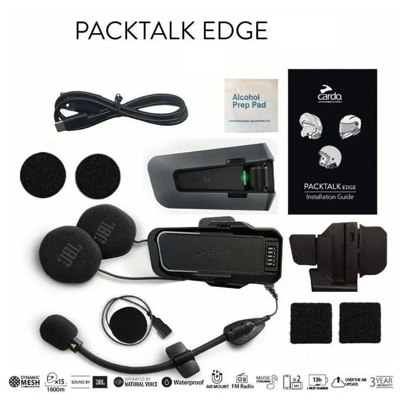 Tai nghe Bluetooth Cardo Packtalk EDGE đàm thoại nhóm 15 người
