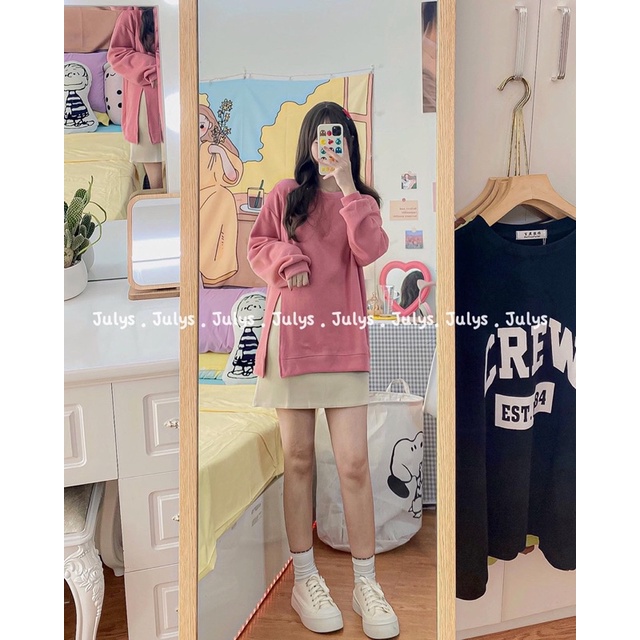 Áo nỉ xẻ một bên tà (ảnh thật shop chụp kèm video) | BigBuy360 - bigbuy360.vn