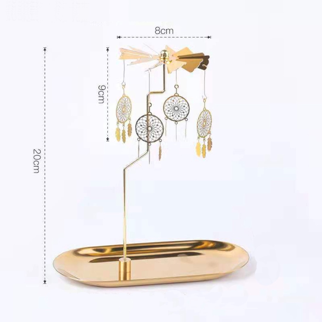 Chong Chóng Xoay + Khay Đựng Nến Thơm Cao Cấp  - CK01