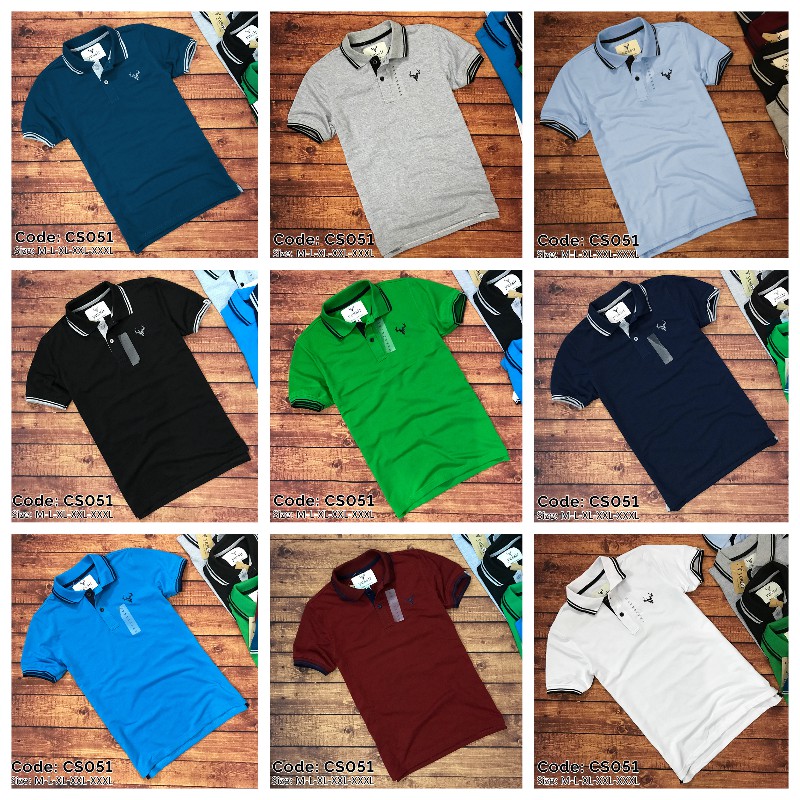 Áo thun nam cổ bẻ Yessir viền tay gồm 9 màu (size M-> XXXL) 051 | BigBuy360 - bigbuy360.vn