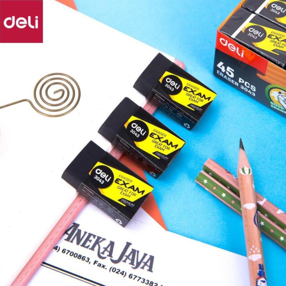 Tẩy 2B Deli, 40×22×12mm, Đen - 1 viên - E3043
