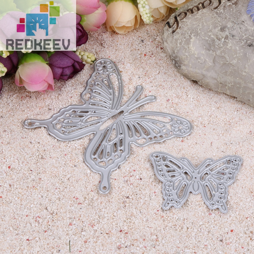 Khuôn cắt giấy kim loại hình 2 bươm bướm