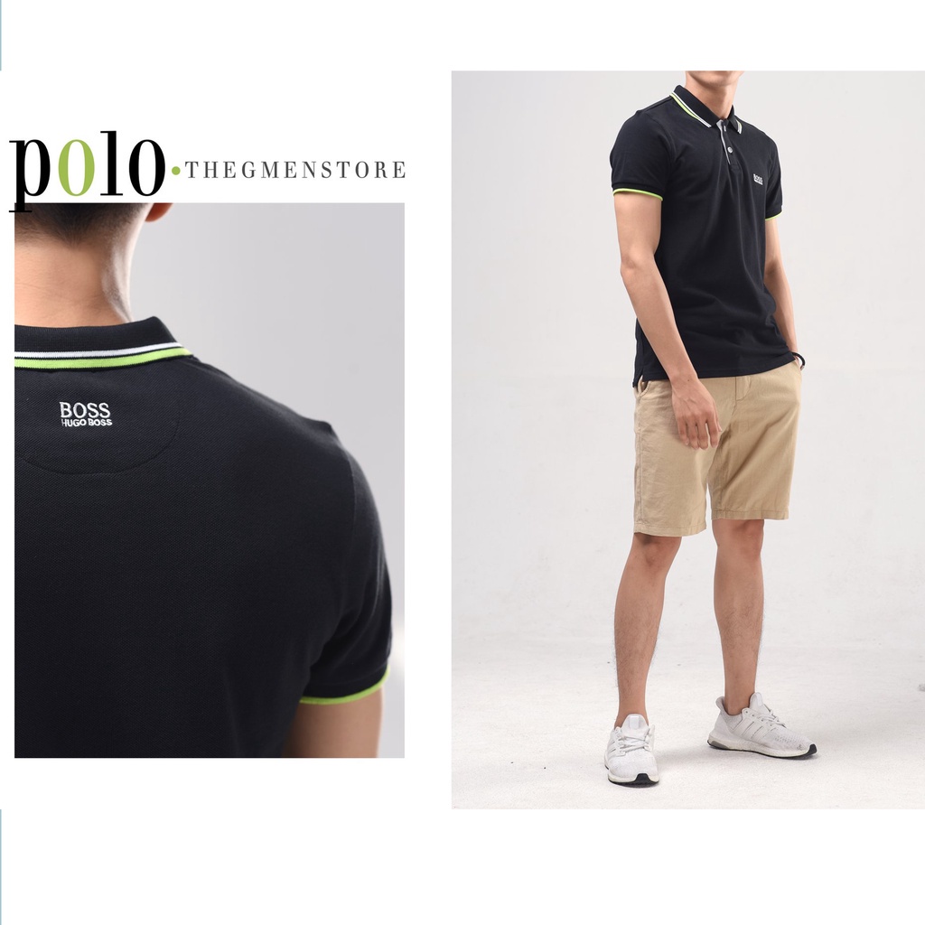 Áo Polo nam The GMEN Hugo Boss Polo chất liệu 100% cotton, kẻ viền ấn tượng