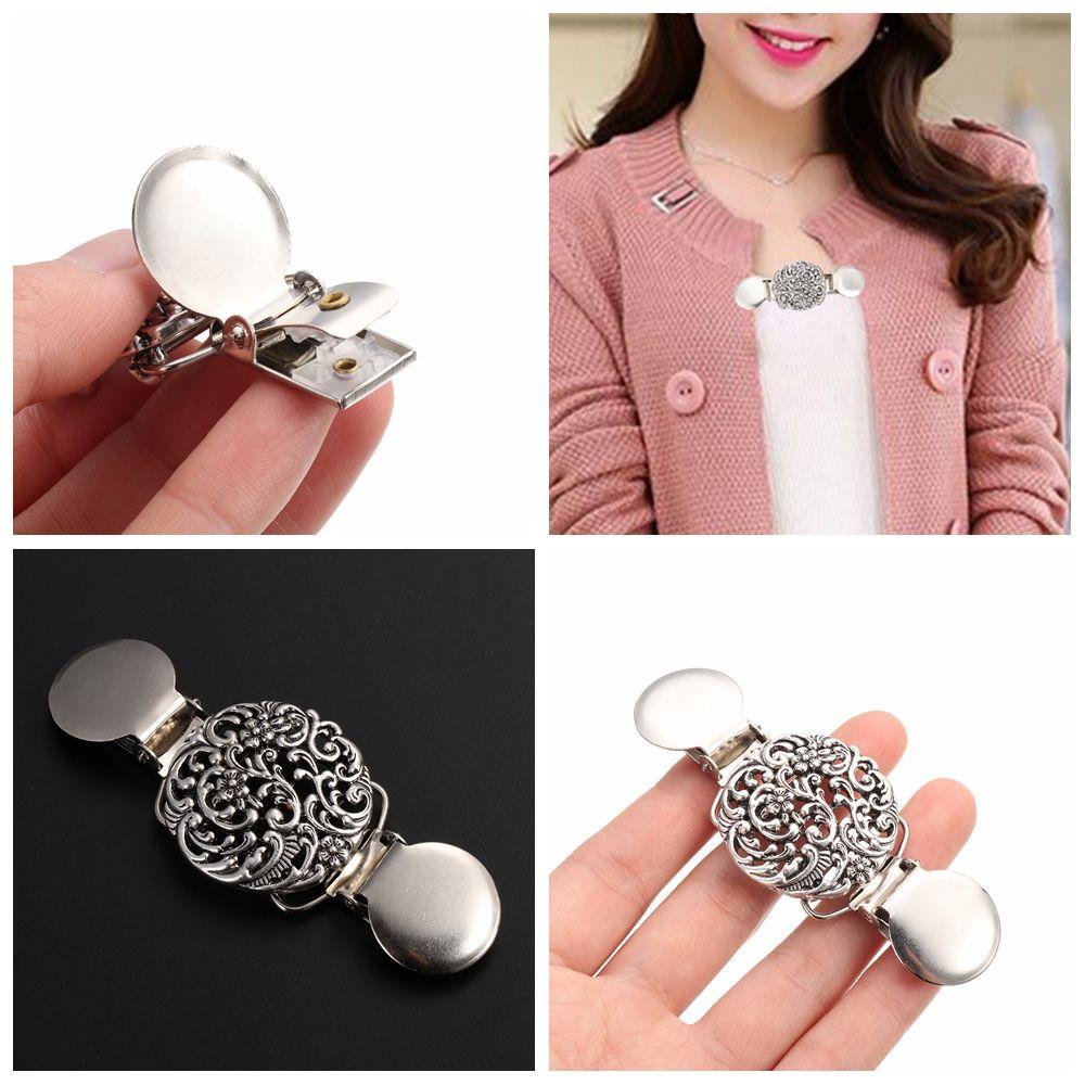 EUCA Kẹp Cài Cổ Áo Cardigan Hình Hoa Phong Cách Retro Hợp Thời Trang Mùa Đông