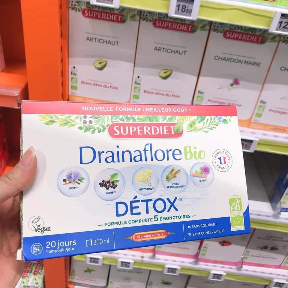 Nước Uống Thải Độc Chuyên Sâu Dạng Ông Superdiet Drainaflore Bio Detox