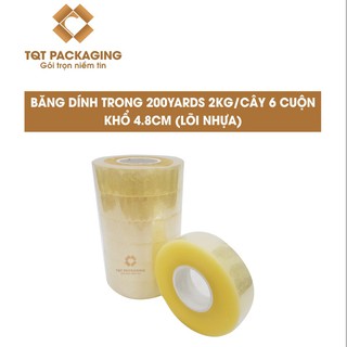 Băng Keo Trong 200Yards - 2kg/Cây (6 Cuộn), Băng keo, băng dính , cuộn keo