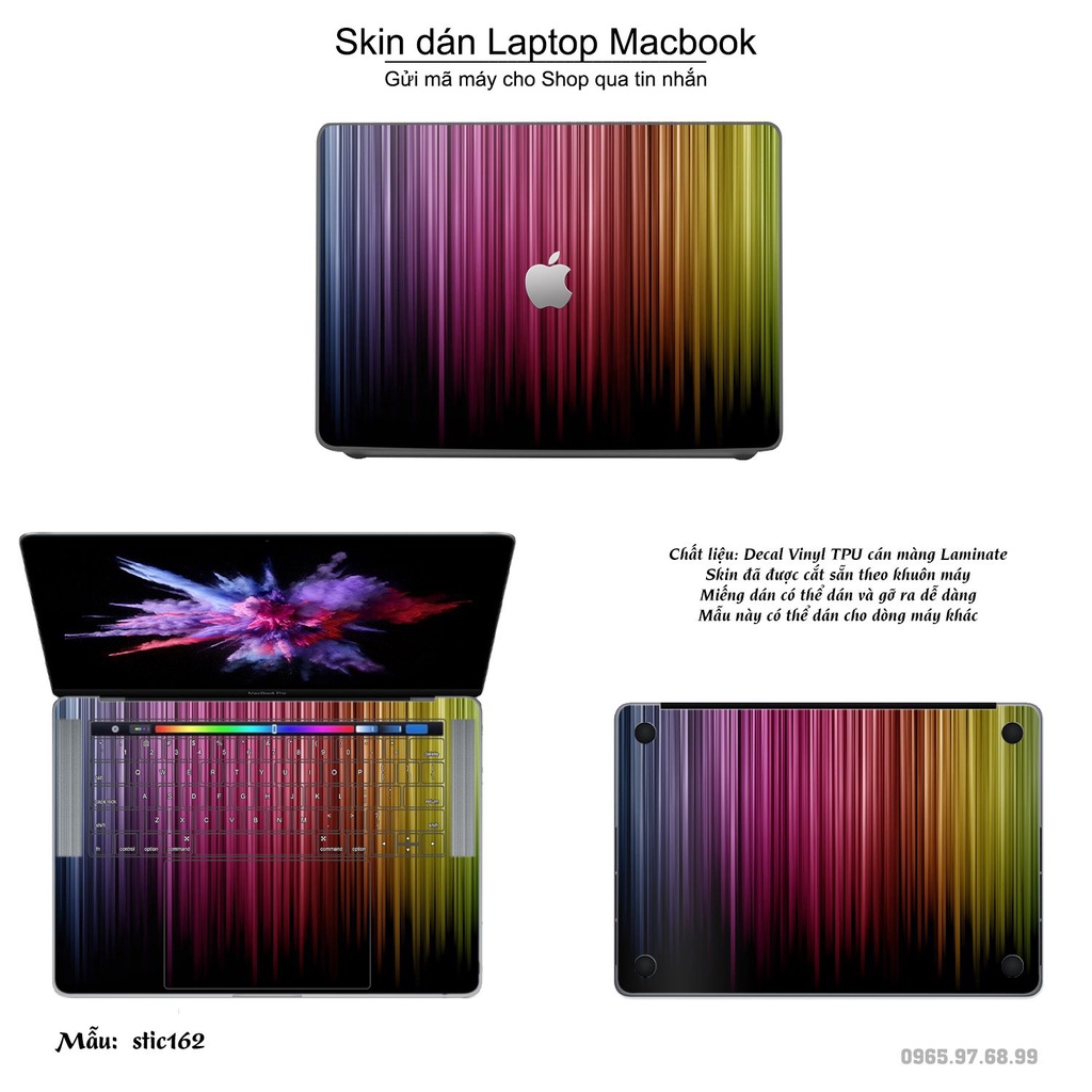 Skin dán Macbook mẫu Hoa văn sticker (đã cắt sẵn, inbox mã máy cho shop)