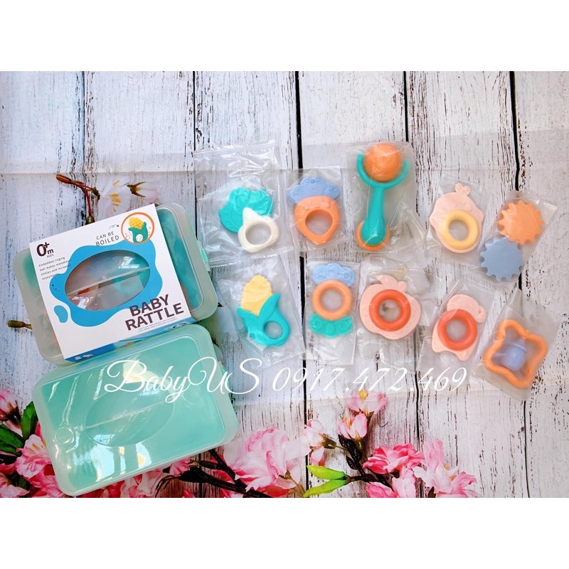 SET ĐỒ CHƠI XÚC XẮC BABY RATTLE 10 MÓN