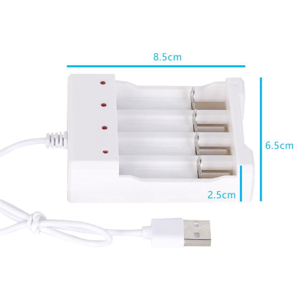 Hộp Sạc Pin Nhanh USB 4 Ngăn Có Đèn LED Cho Đi Du Lịch Ngoài Trời