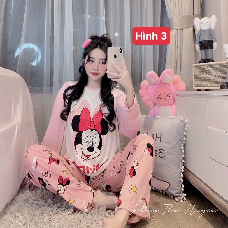 Bộ Ngủ Cotton Dài Tay 26 Mẫu, Đồ Ngủ Cotton HUYỀN BÉ , Quảng Châu , họa tiết hoạt hình cute dễ thương BÁN GIÁ GỐC