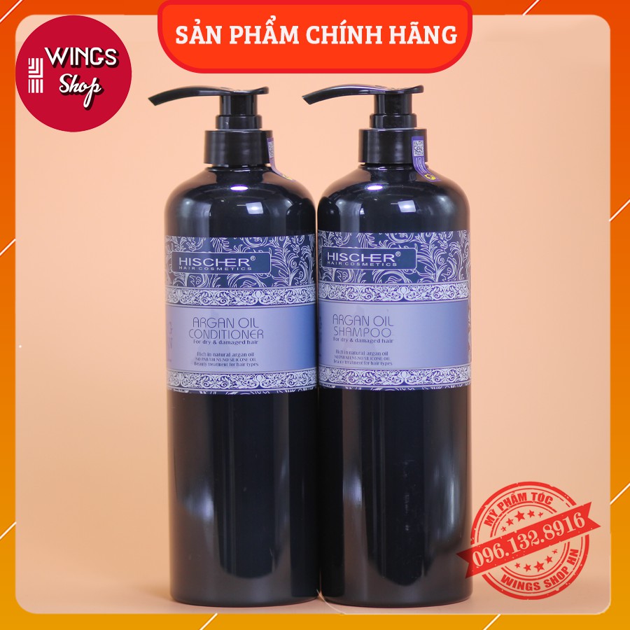 Cặp Dầu Gội Xả Hischer 500ml-1000ml  | Ngăn Ngừa Gàu, Giảm Rụng Tóc, Hỗ Trợ Mọc Tóc |  Hàng Chính Hãng