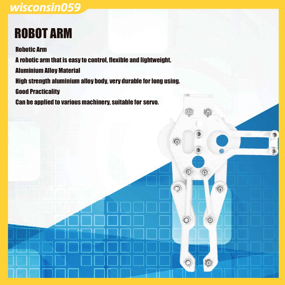 [Hàng Sẵn] Kẹp cơ khí Cánh tay Robot Kẹp Hợp kim nhôm Phụ kiện độ bền cao cho Servo MG995【Wisconsin059】