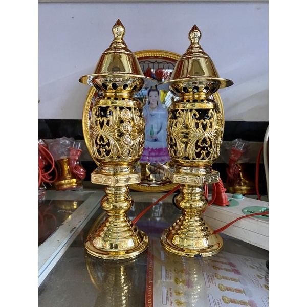 ĐÈN THỜ QUÝ PHÚ MẠ MÀU ĐỒNG, ĐÈN LƯỚI