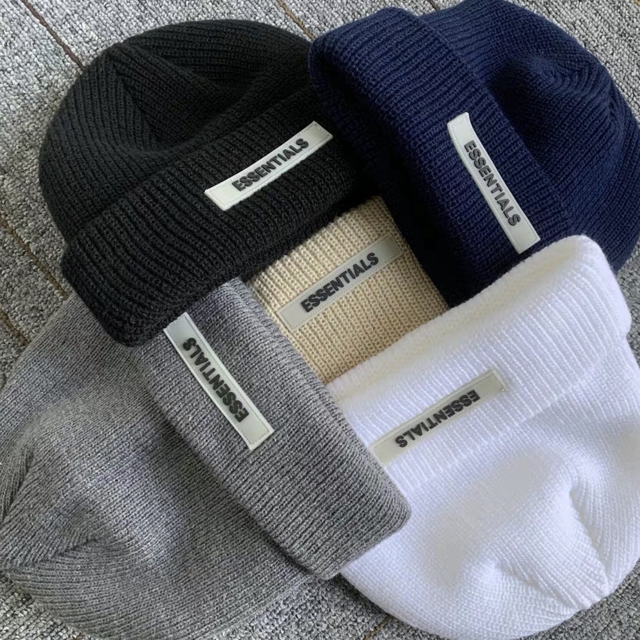 [HypeBeast] Mũ len Essentials FOG, Nón Len Essentials Fear Of God 3 màu Đen, Xám, Kem BapeVN