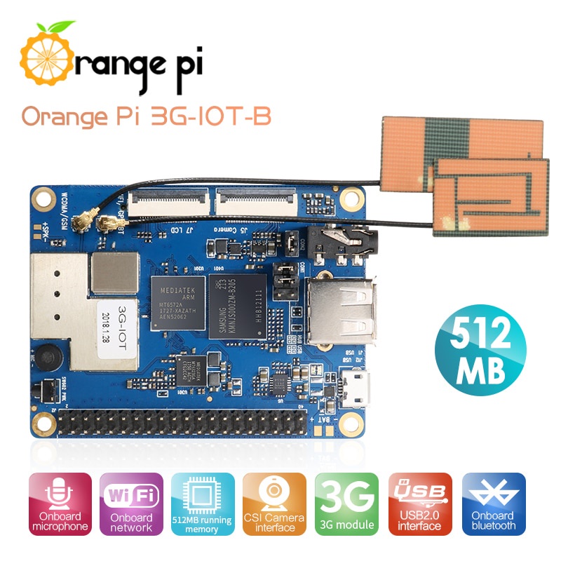 Thẻ Nhớ Bluetooth Android4.4 Mini Pi 3g-iot-b 512mb Cortex-A7 4gb