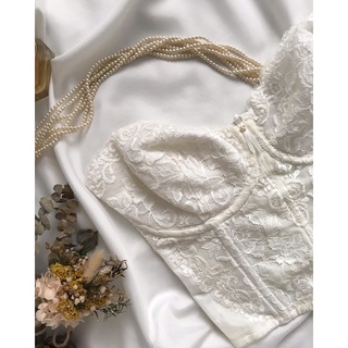 Áo corset croptop ren 2hand(D75)