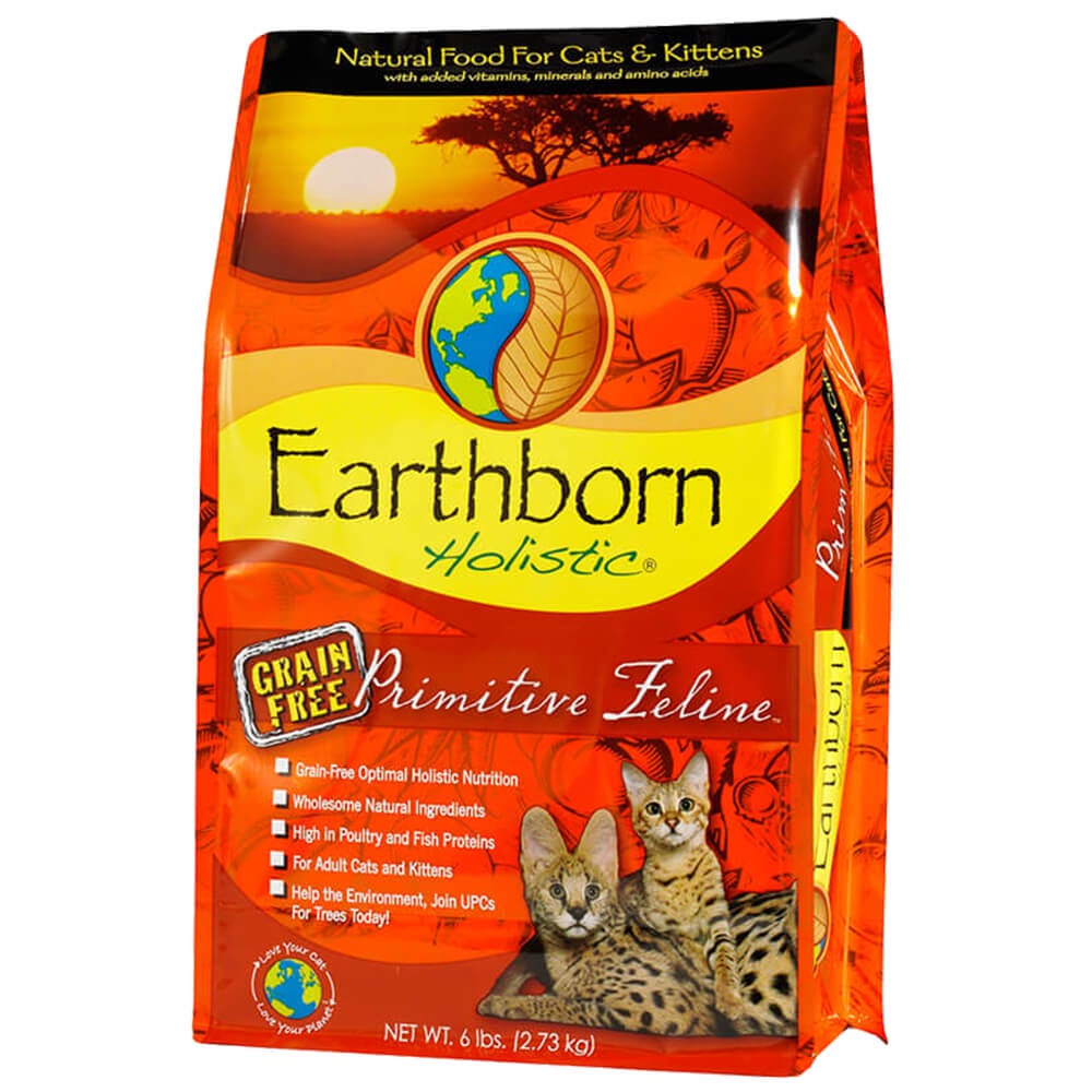 [DINH DƯỠNG CAO] BỊCH 50G hạt cho mèo EARTHBORN Primitive Feline vị Gà, Cá Hồi &amp; Cá Trích