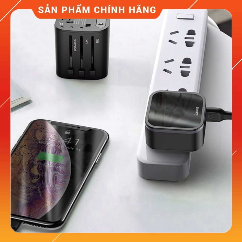 GIÁ CHỈ HÔM NAY $ Bộ sạc nhanh du lịch đa năng Baseus Removable 2 in 1 Universal Travel Adapter PPS Quick Charger Editio