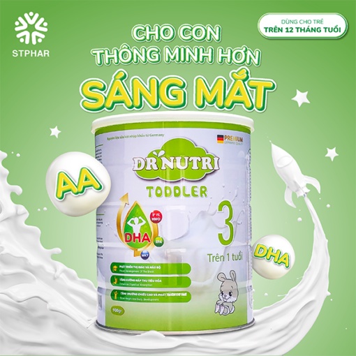Sữa bột phát triển chiều cao Dr Nutri Toddled 900g stphar