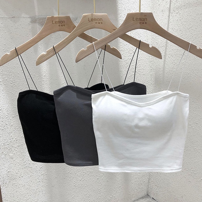 Áo Vest Trơn Màu 162431 Áo Hai Dây Màu Trơn Đơn Giản Dễ Thương Quyến Rũ