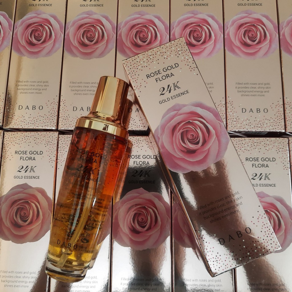 Serum tinh chất trắng da mặt, giúp căng cơ trẻ hóa da DABO Rose Gold Flora 24k Gold Essence Hàn 130ml - HÀNG CHÍNH HÃNG.