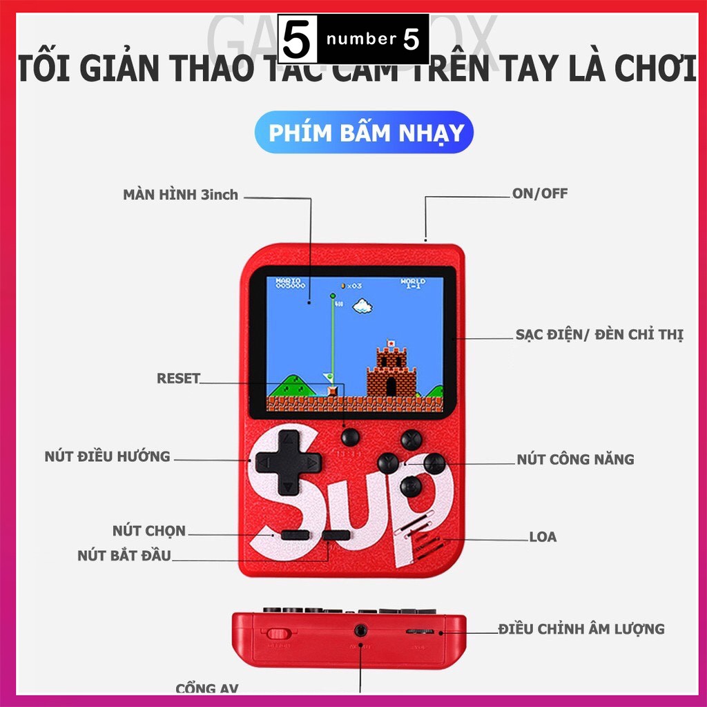 Máy Chơi Game Cầm Tay 4 Nút SUP 400 in 1