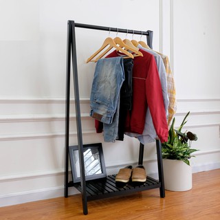 GIÁ TREO QUẦN ÁO CHỮ A HÀN QUỐC 1 TẦNG SIZE M ĐEN- A HANGER 1FM - NỘI THẤT DECOR