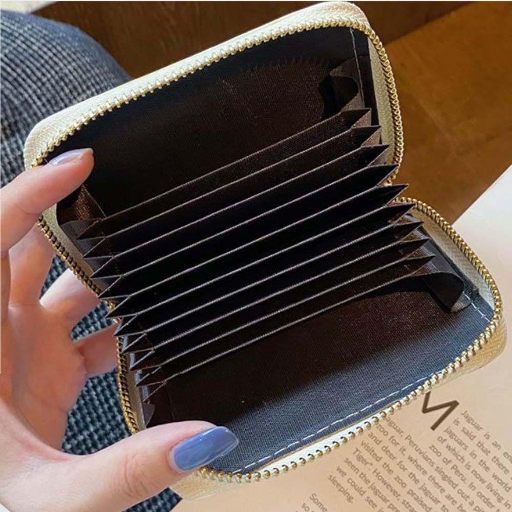 Ví Ngắn Đựng Thẻ Có Khóa Kéo Thời Trang Cho Nữ Giá Đỡ