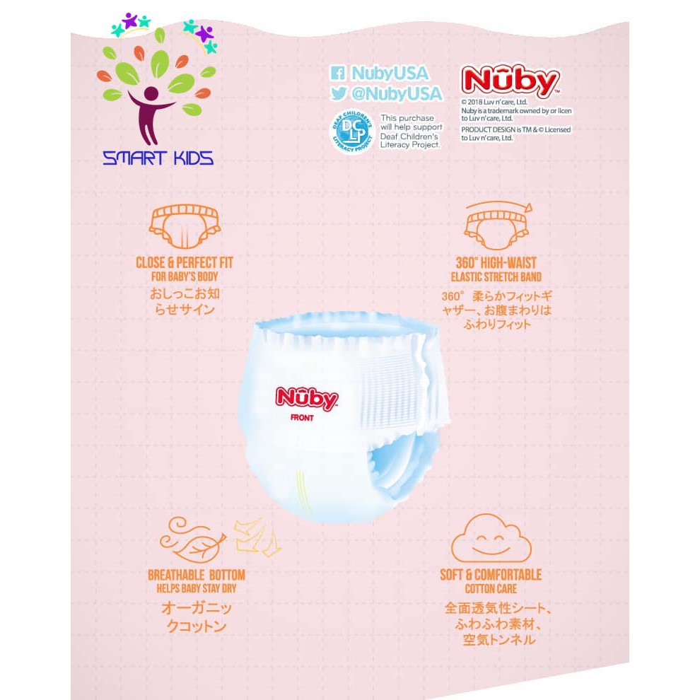 Bỉm Nuby USA S40/M36/L34 M48/L46/XL44