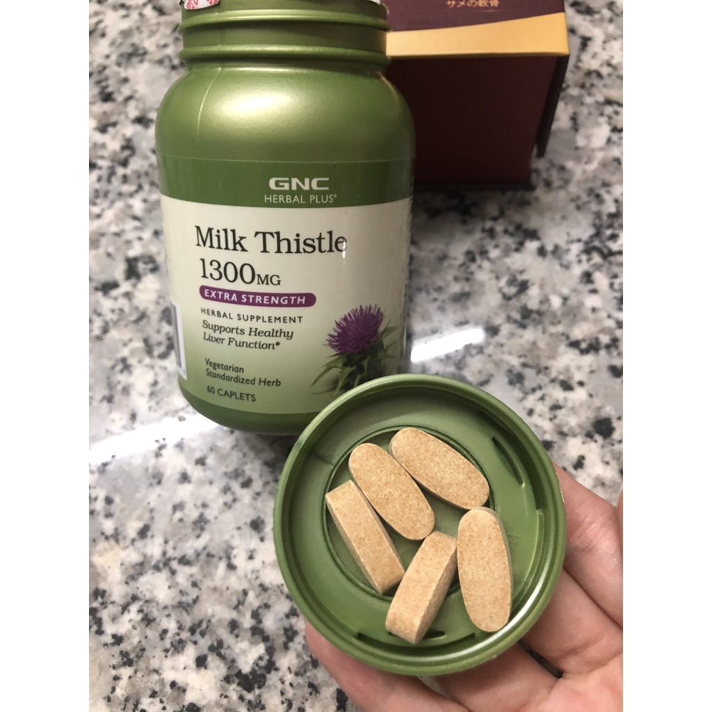 GNC Milk Thistle 1300mg - Bổ sung silymarin hỗ trợ chức năng và bảo vệ tế bào gan