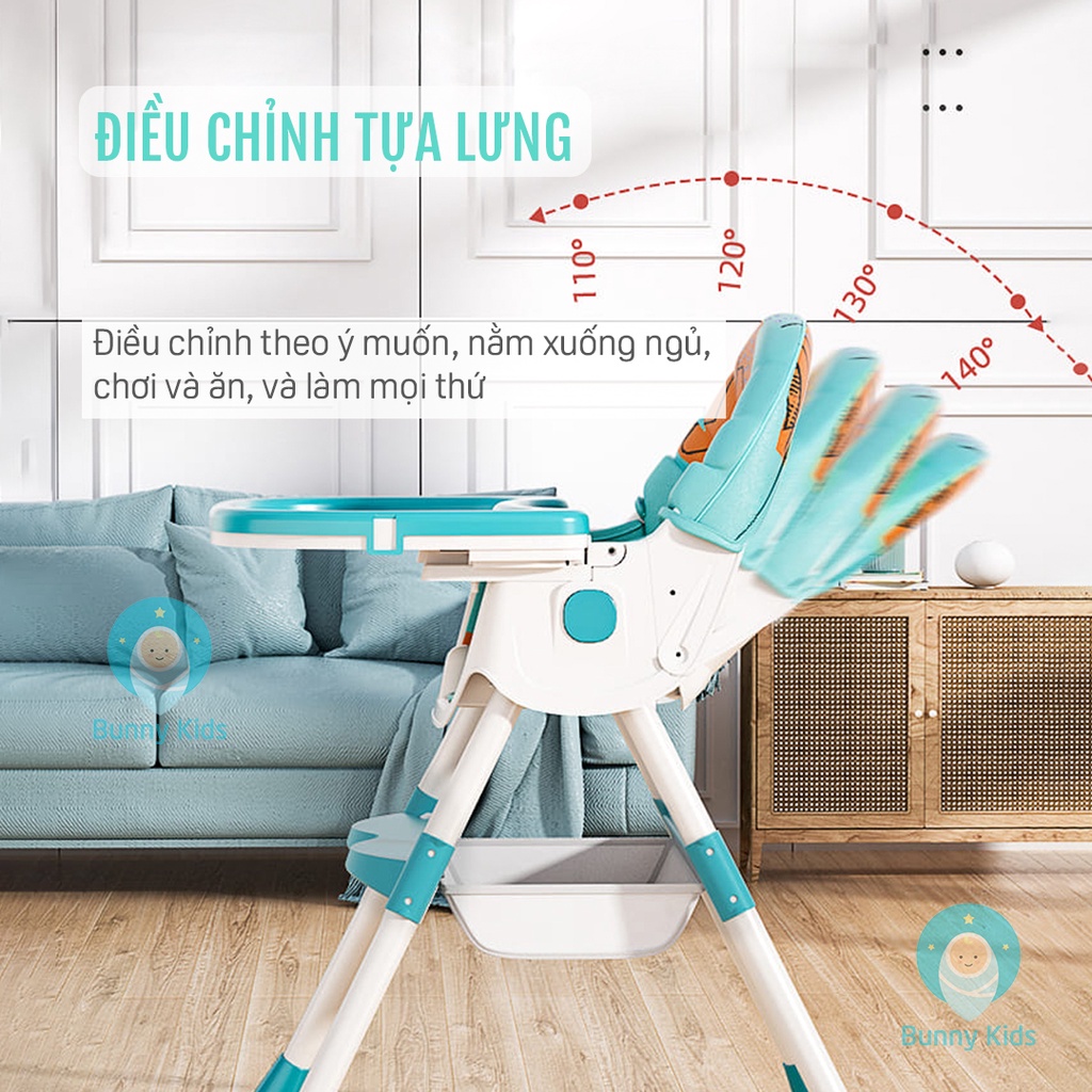 Ghế Ăn Dặm BellyBaby Có Bánh Xe, Gấp Gọn Siêu Tiện Lợi - Nhập Khẩu Chính Hãng Dành Cho Bé - BellyBaby