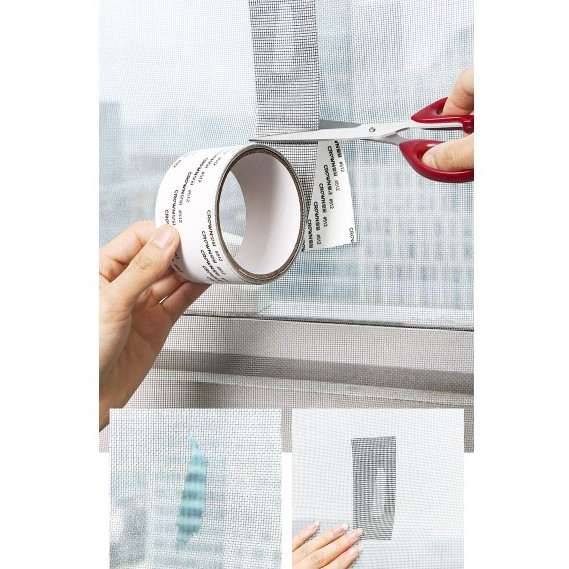 Băng keo vá lưới chống muỗi, băng dán sửa chữa cửa lưới chống muỗi tiện ích