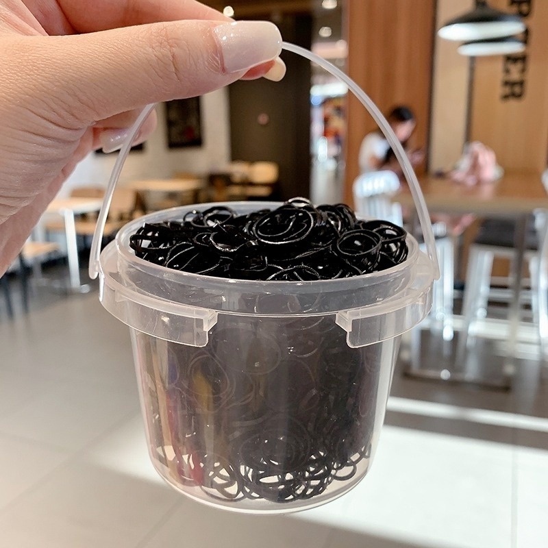 Set 800/1000 Dây Thun Buộc Tóc Chất Liệu Cao Su Dày Dặn Màu Sắc Xinh Xắn Dùng Một Lần Không Gây Đau Cho Bé