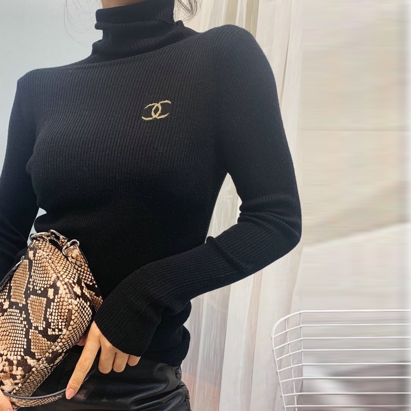 Áo len cao cổ channel