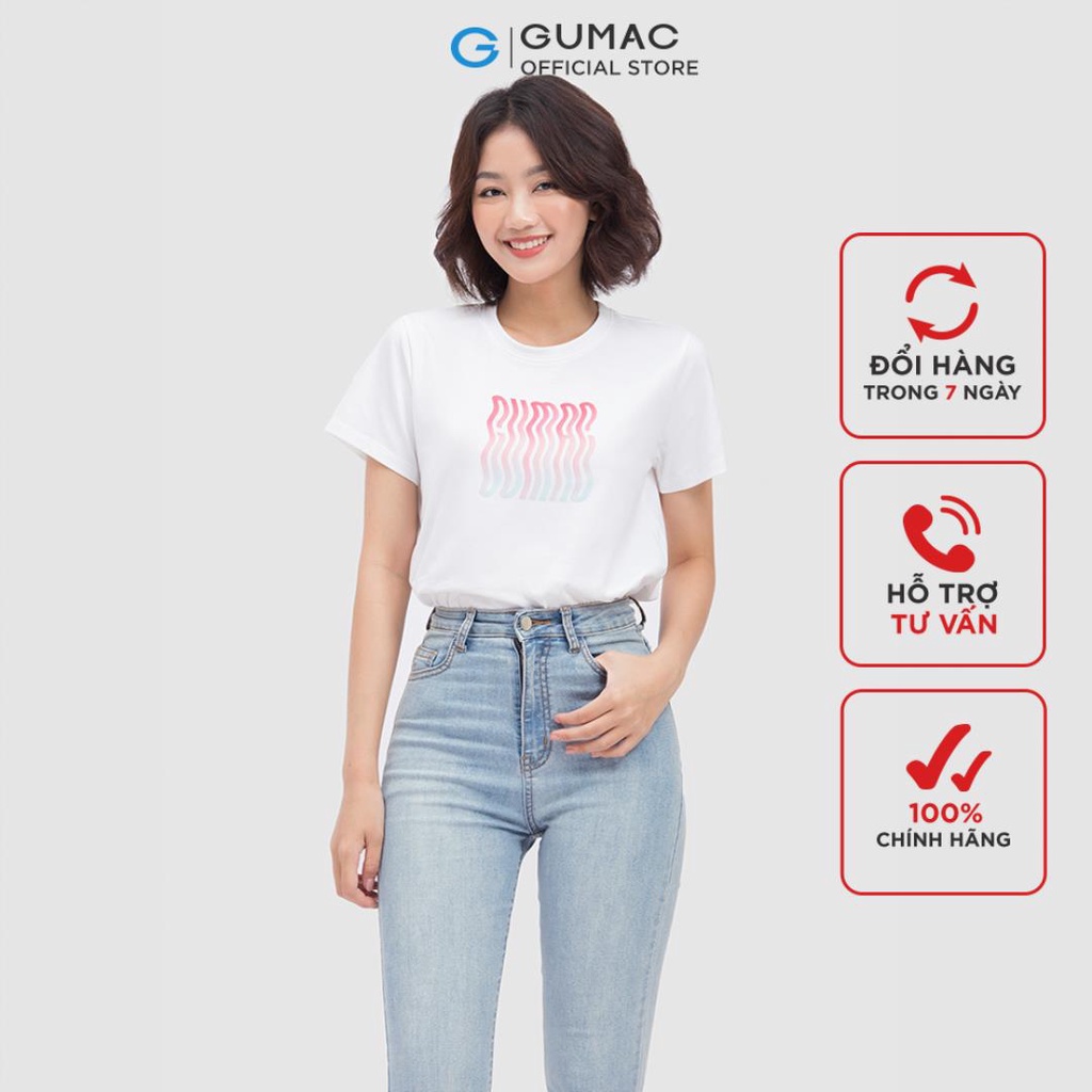 [Mã WABRGUM giảm 10% tối đa 30K đơn 99K] Áo thun nữ in hình thời trang GUMAC ATC04007 | BigBuy360 - bigbuy360.vn