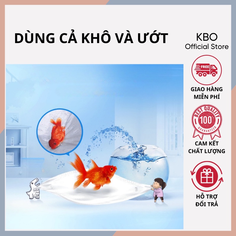 Khăn Giấy Đa Năng Cao Cấp Dùng Khô Va Ướt Siêu Dai  Với 4 Lớp Làm Từ Bột Gỗ Nguyên Chất 100% Nhập Khẩu, KBO Shop KBO005