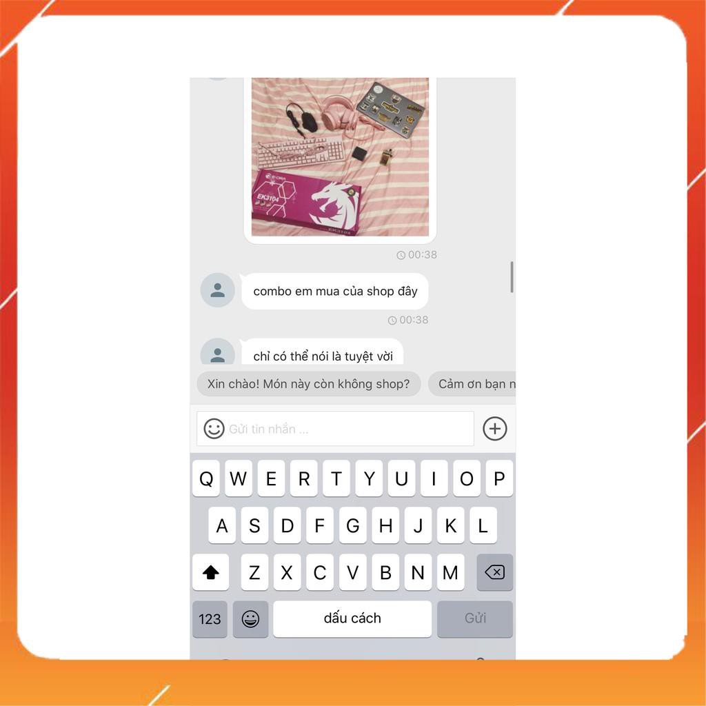 Tai nghe Gaming DAREU EH722s Âm thanh 7.1 - Phiên bản màu hồng kute - BH 12 tháng