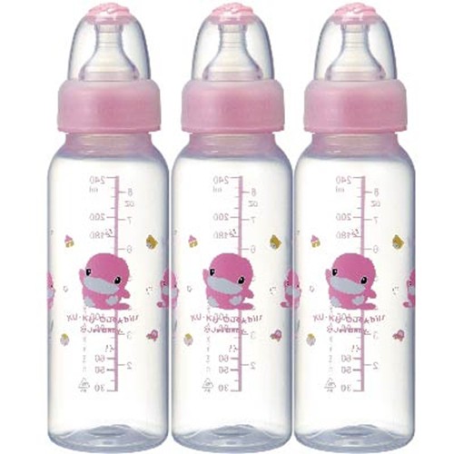 Set 3 bình sữa cổ nhỏ nhựa PP KU.KU DUCKBILL ku5922 - 240ml