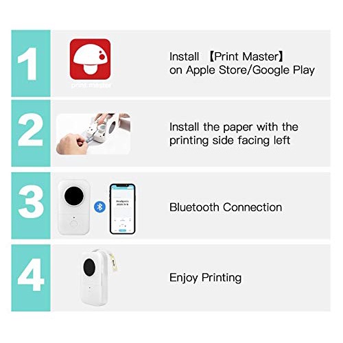 Máy In Nhãn Mini Phomemo D30 Không Mực Bluetooth Cho iOS + Android