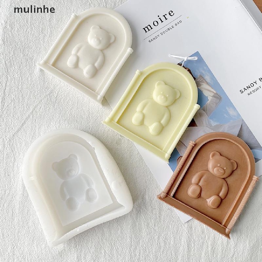Khuôn Làm Nến Bằng Silicon Hình Gấu 3D Dễ Thương Diy