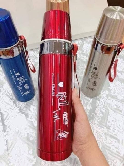 Bình Giữ Nhiệt Inox OUTSIDE 800 Ml Loại Đẹp Có Dây Đeo Tiện Dụng