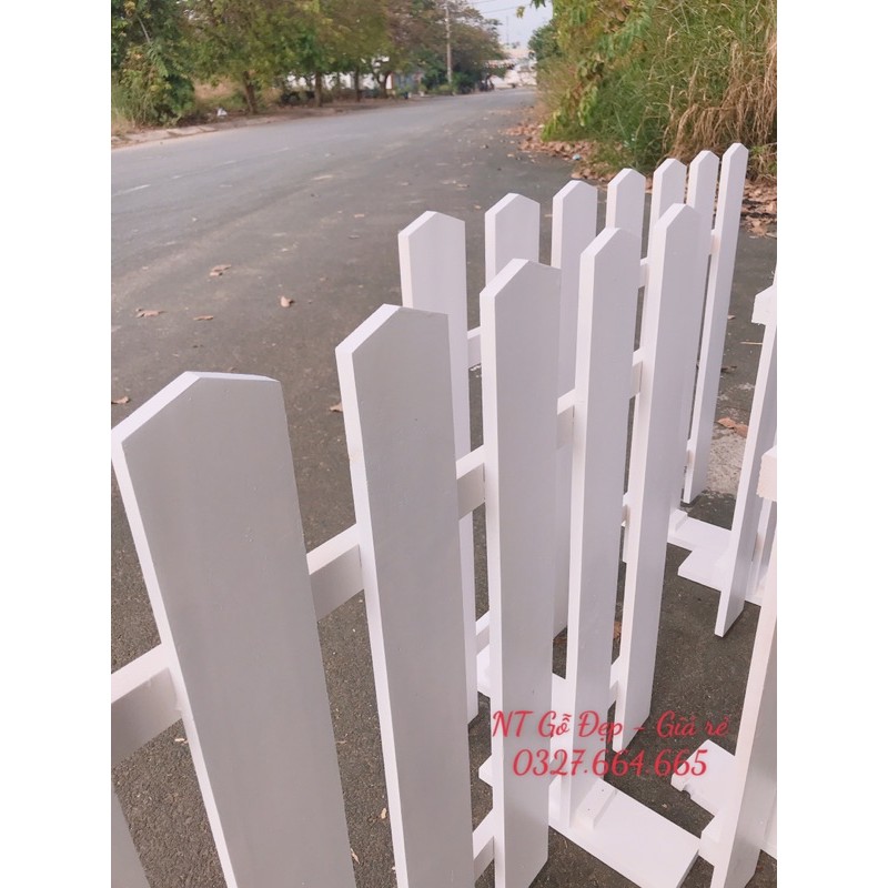 Hàng rào gỗ thông di động cao 60cm - tiện lợi, không cần khoan tường, dễ dàng di chuyển